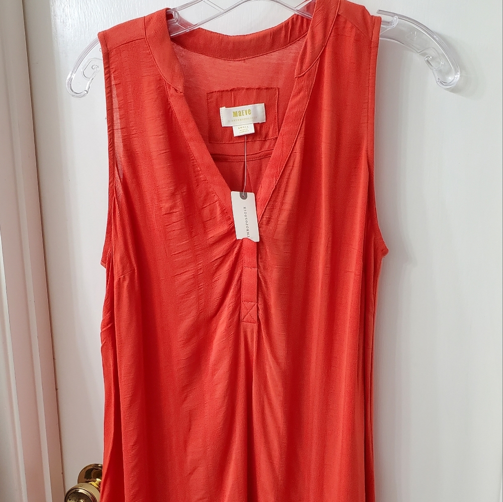 Maeve by Anthopologie NWT Red Tunic SZ Small